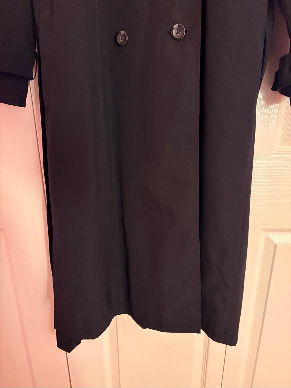 Abercrombie and Fitch Classic Black Trench Coat - Picture 11 of 15